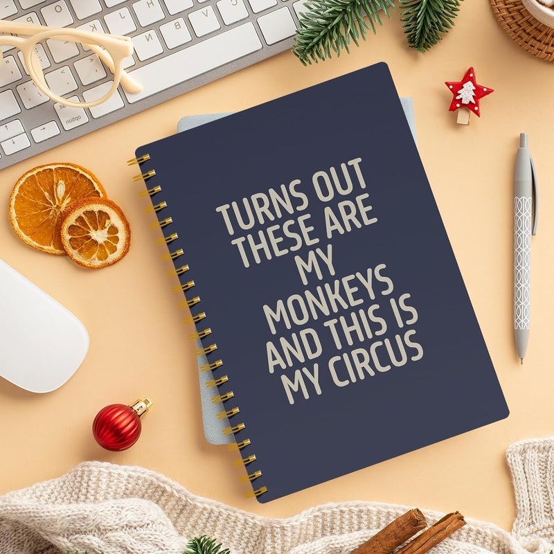 EKGJW Funny Notebooks for Work, Blue Aesthetic Journal, Funny Boss Day Gifts, Boss Gifts for Men Women, Funny Gifts for Boss, Boss Office Decor, Spiral Notebook 5.5x8.3 Inch - Image 4